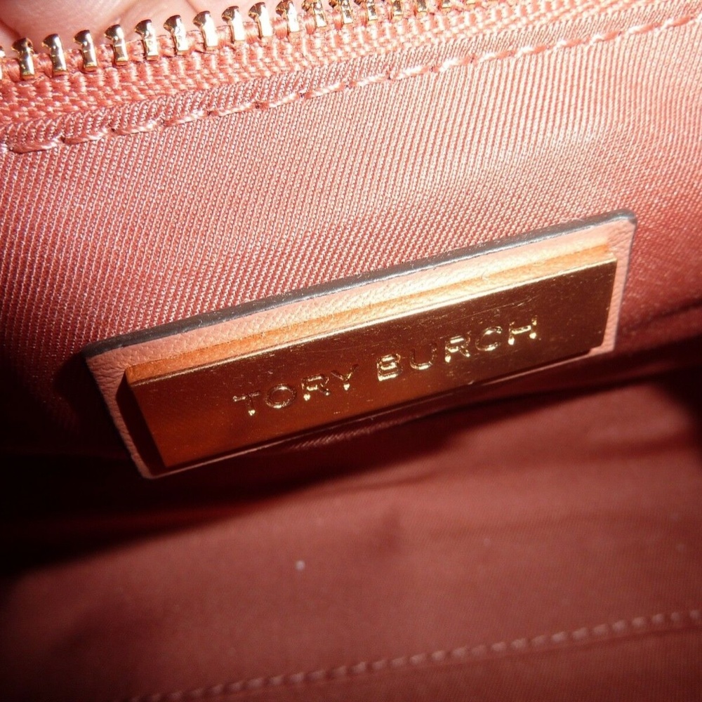 Tory Burch Fleming Coral Sunset Pink Small Convertible Shoulder/Crossbody Bag - Picture 11 of 16